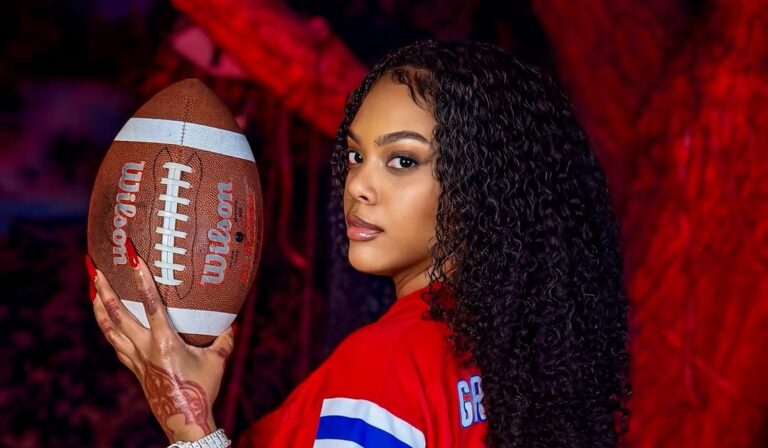 Gridiron Glam: Kennedy Pico Snaps Necklines in Patriots Jersey for @willshotthat